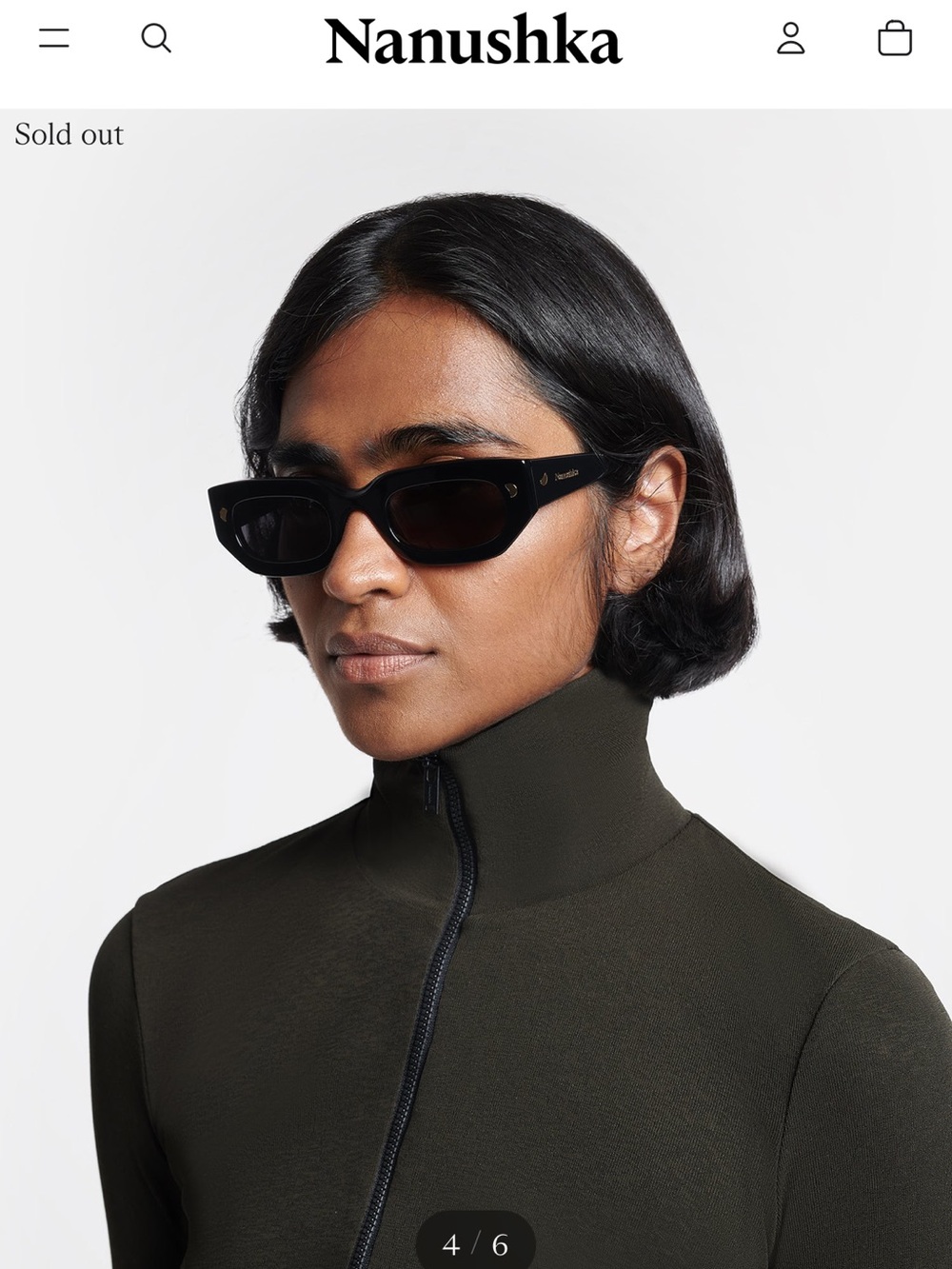 Nanushka Kadee sunglasses in Black